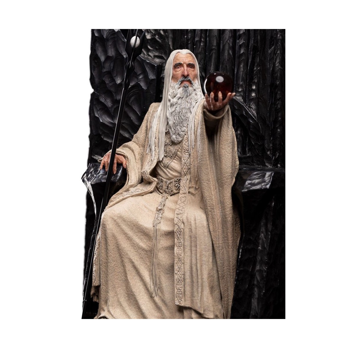 Weta - Il Signore degli Anelli - Statua di Saruman il Bianco in Trono 1/6