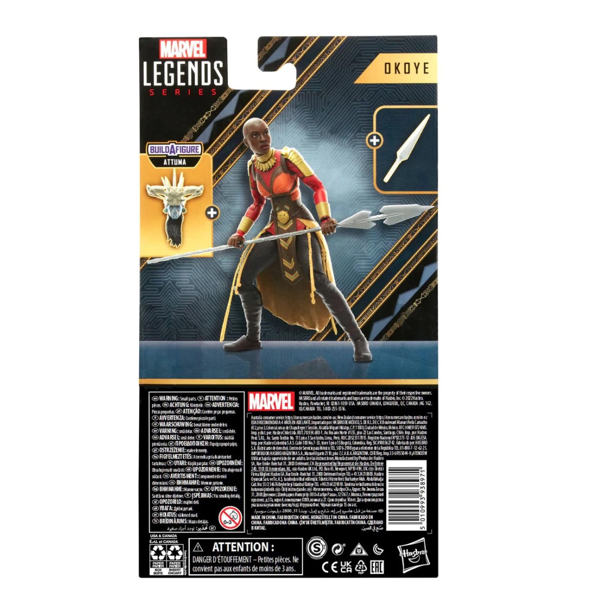Marvel Legends - ONDA ATTUMA - Pantera Nera 2 Wakanda per sempre - set di 7 figure