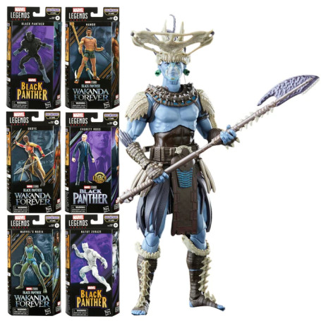 Marvel Legends - ONDA ATTUMA - Pantera Nera 2 Wakanda per sempre - set di 7 figure