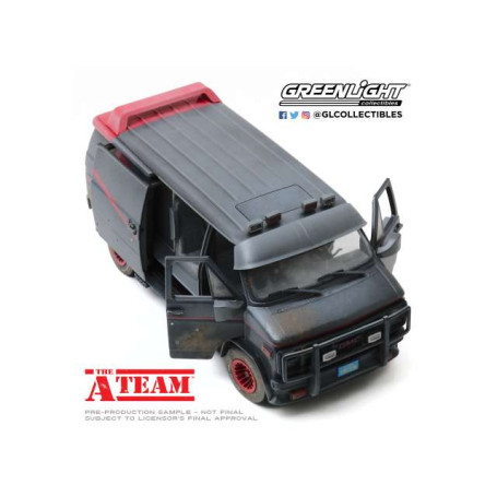 GreenLight - L'A-Team - L'Agence Tous Risques - Furgone GMC Vendura del 1983 Versione con fori di proiettile - 1/18