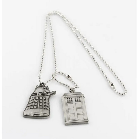 Doctor Who - Collier pendentifs Tardis et Dalek