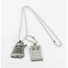 Doctor Who - Collier pendentifs Tardis et Dalek
