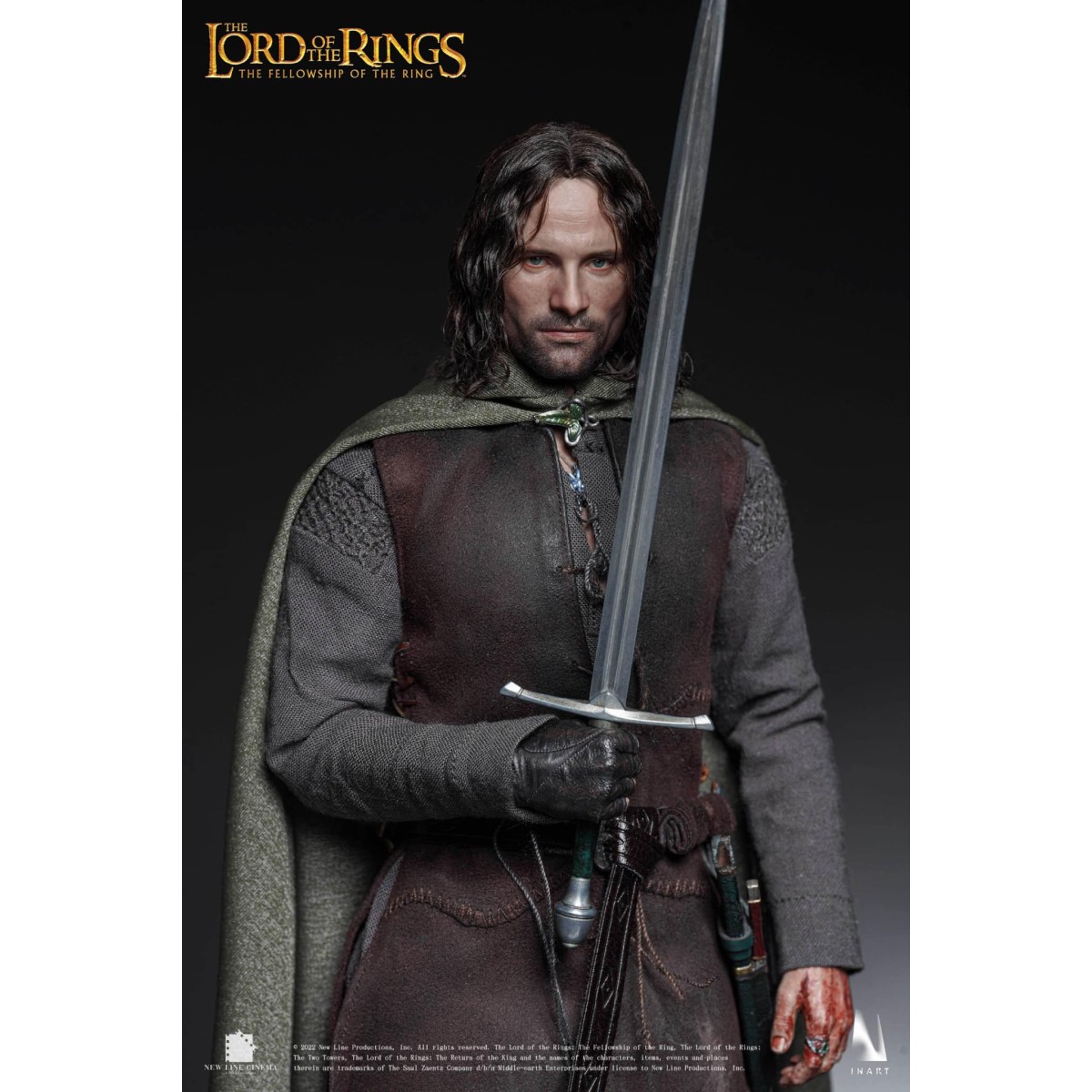Queen Studios - Il Signore degli Anelli - Aragorn Edizione Premium (capelli radicati) 1/6 INART
