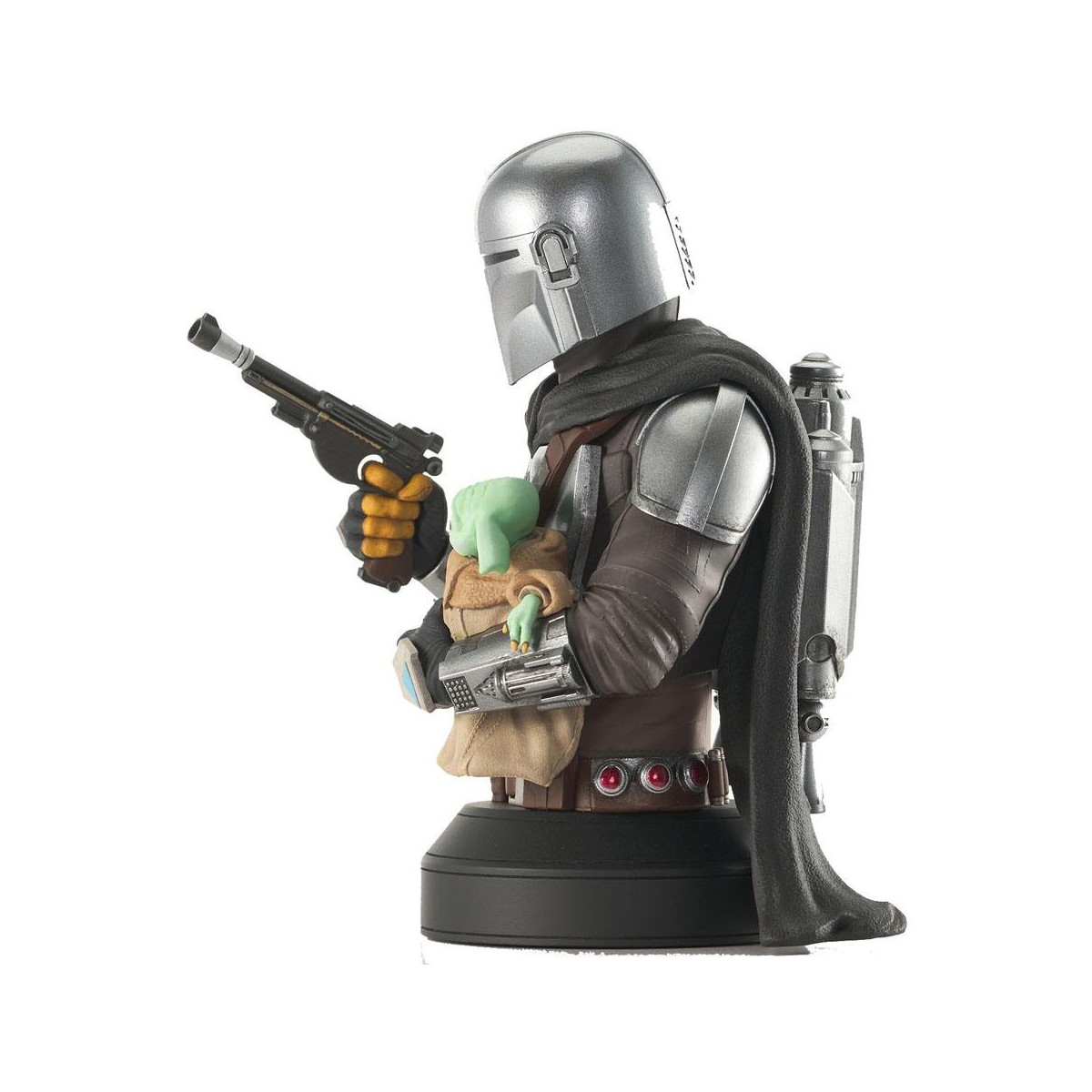 Gentle Giant - busto 1/6 del Mandaloriano con Grogu - Star Wars: Il Mandaloriano