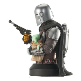 Gentle Giant - busto 1/6 del Mandaloriano con Grogu - Star Wars: Il Mandaloriano