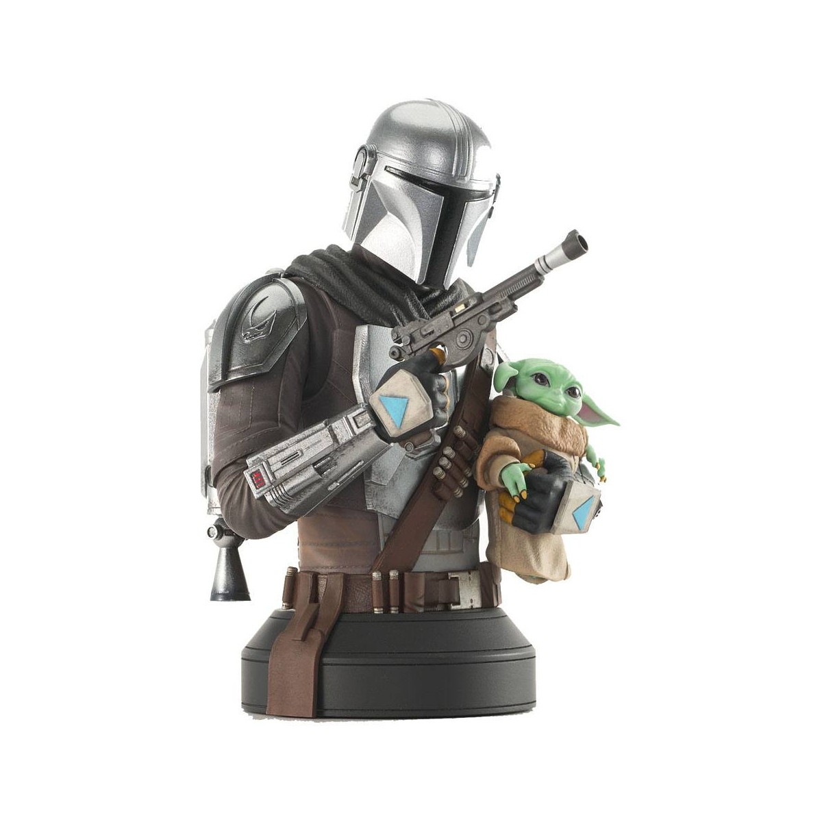Gentle Giant - busto 1/6 del Mandaloriano con Grogu - Star Wars: Il Mandaloriano