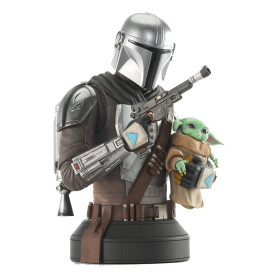 Gentle Giant - busto 1/6 del Mandaloriano con Grogu - Star Wars: Il Mandaloriano