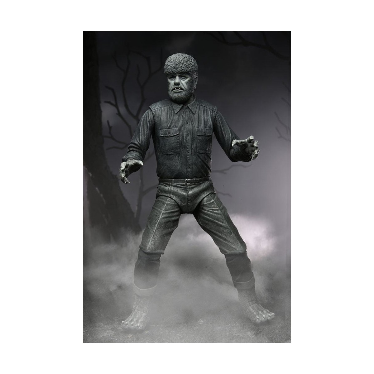 NECA - Ultimate L'uomo lupo versione in bianco e nero - Mostri universali