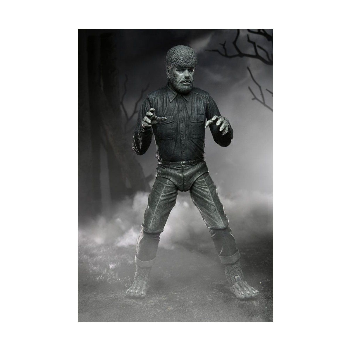 NECA - Ultimate L'uomo lupo versione in bianco e nero - Mostri universali