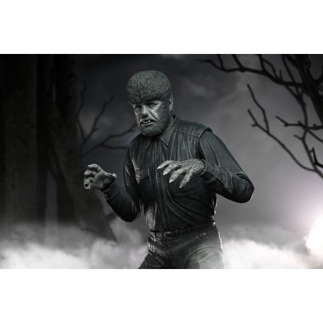 NECA - Ultimate L'uomo lupo versione in bianco e nero - Mostri universali