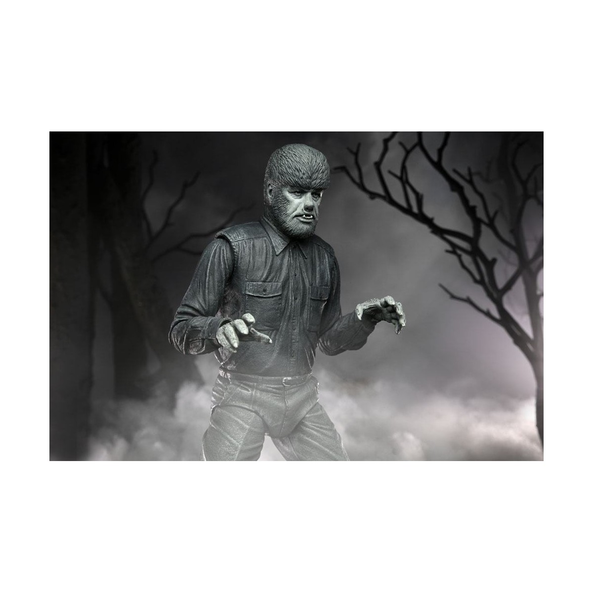 NECA - Ultimate L'uomo lupo versione in bianco e nero - Mostri universali