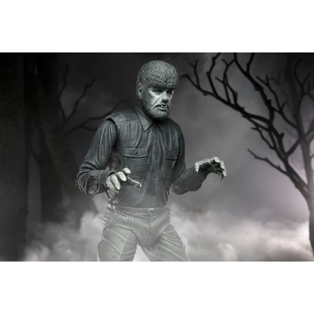 NECA - Ultimate L'uomo lupo versione in bianco e nero - Mostri universali