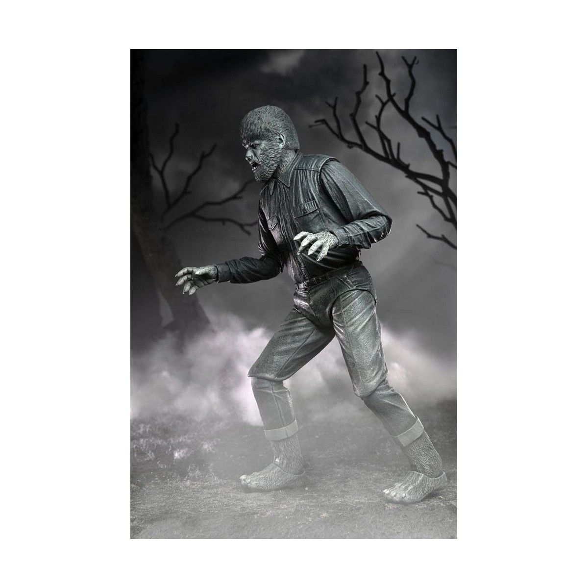 NECA - Ultimate L'uomo lupo versione in bianco e nero - Mostri universali