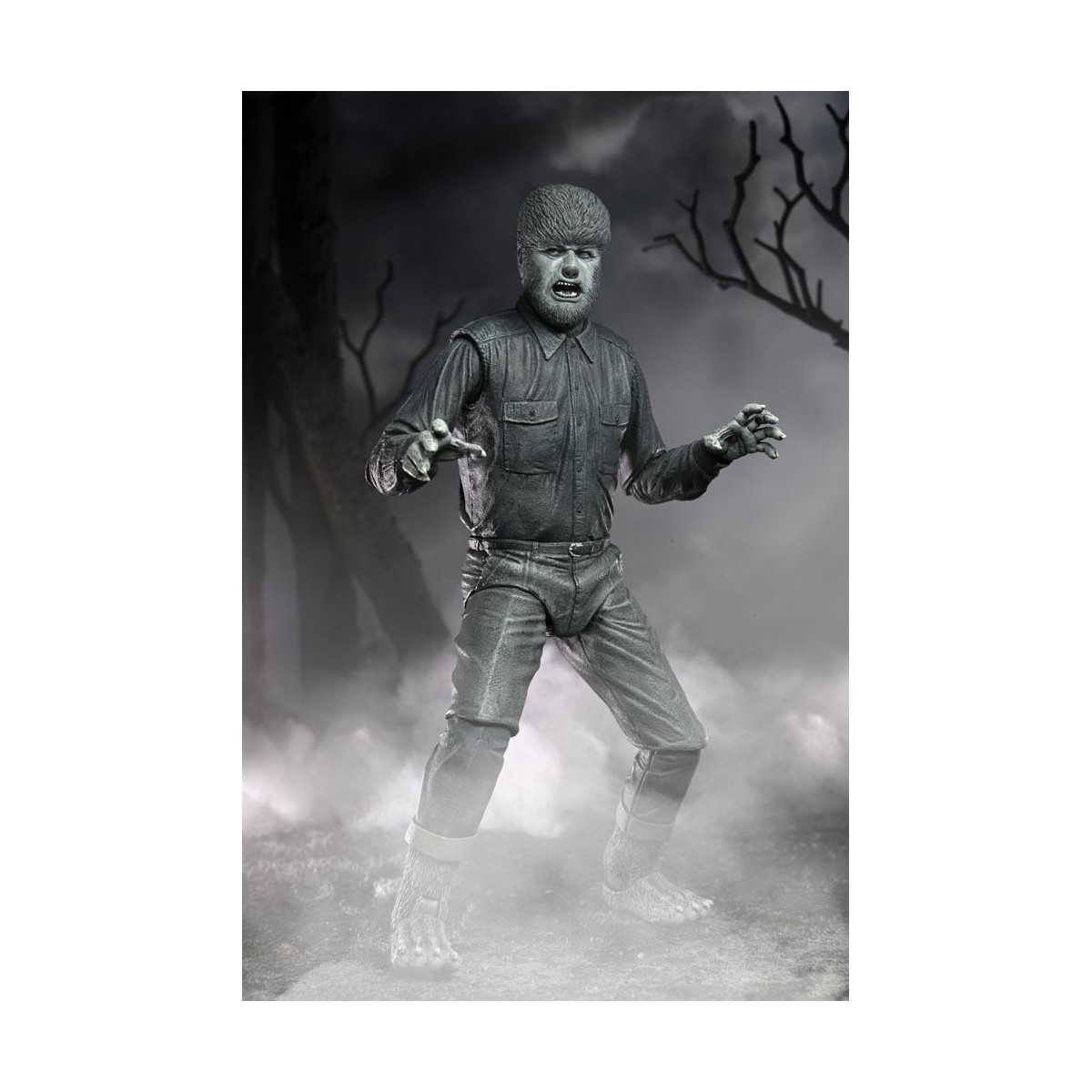 NECA - Ultimate L'uomo lupo versione in bianco e nero - Mostri universali