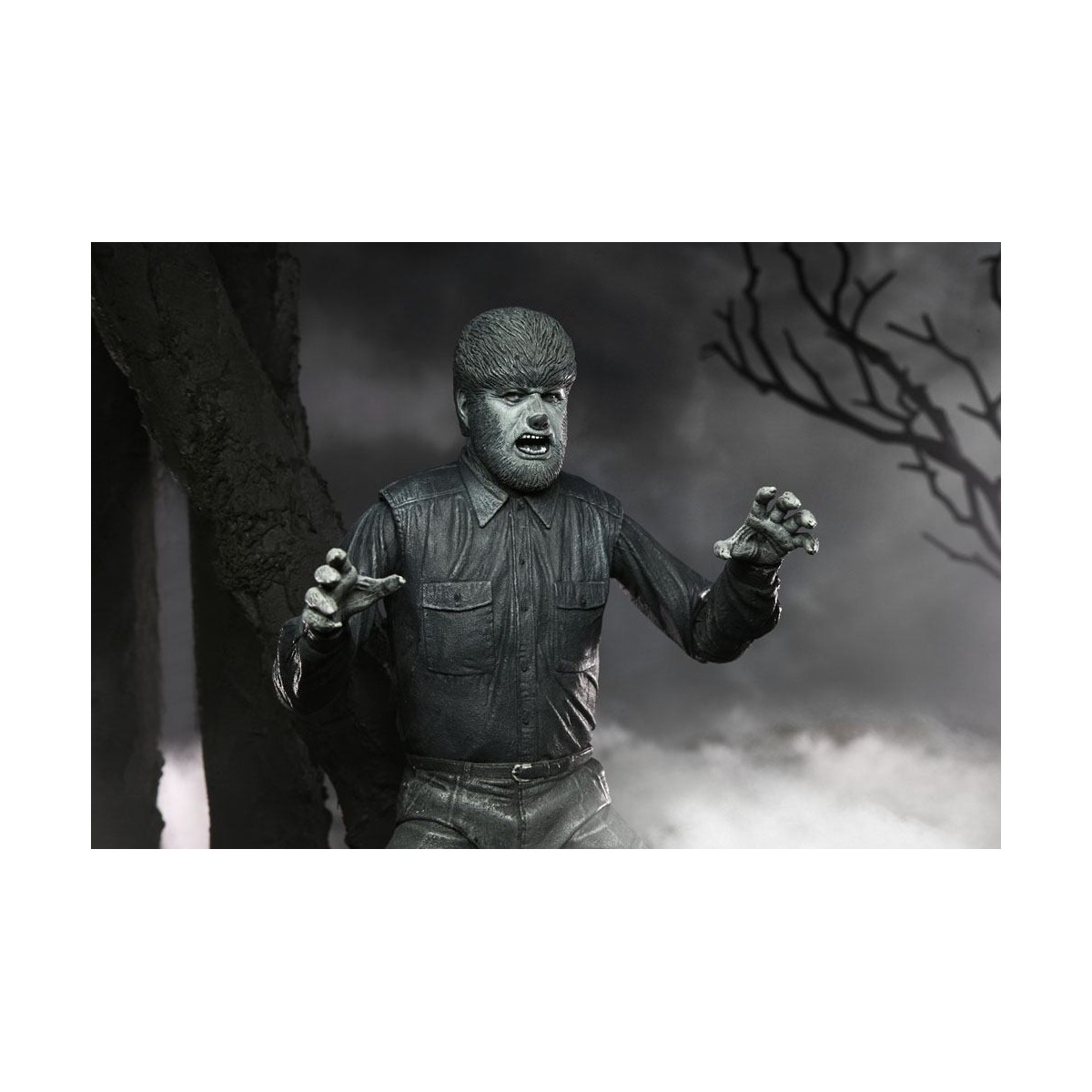 NECA - Ultimate L'uomo lupo versione in bianco e nero - Mostri universali