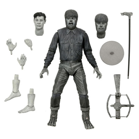 NECA - Ultimate L'uomo lupo versione in bianco e nero - Mostri universali