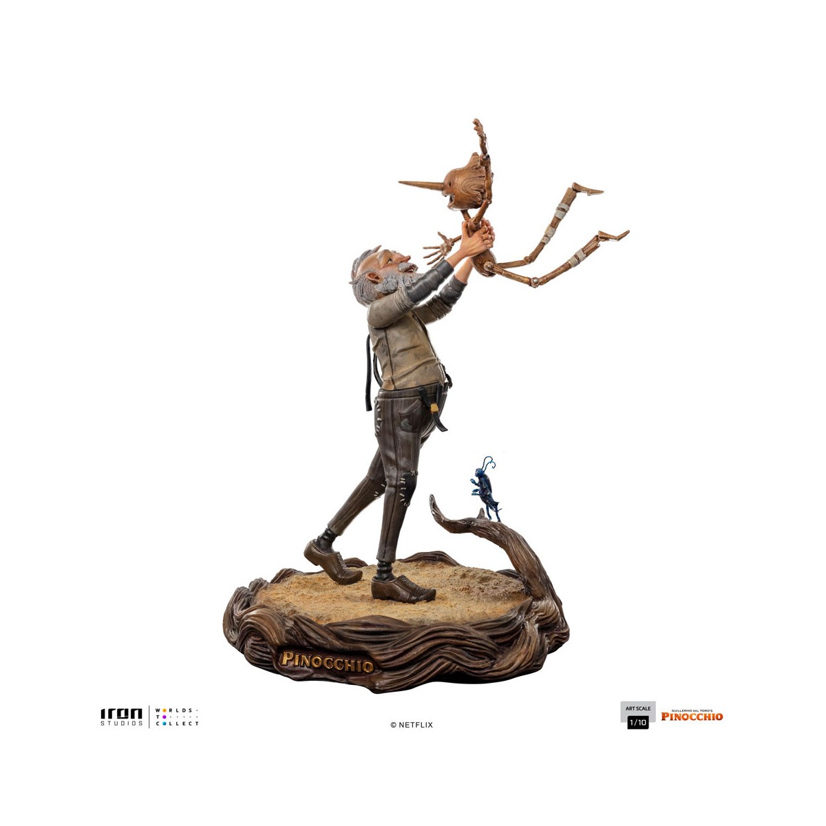 Iron Studios - Gepeto e Pinocchio BDS Art Scale 1/10 - Pinocchio di Guillermo del Toro