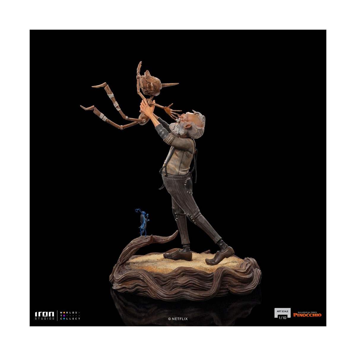 Iron Studios - Gepeto e Pinocchio BDS Art Scale 1/10 - Pinocchio di Guillermo del Toro