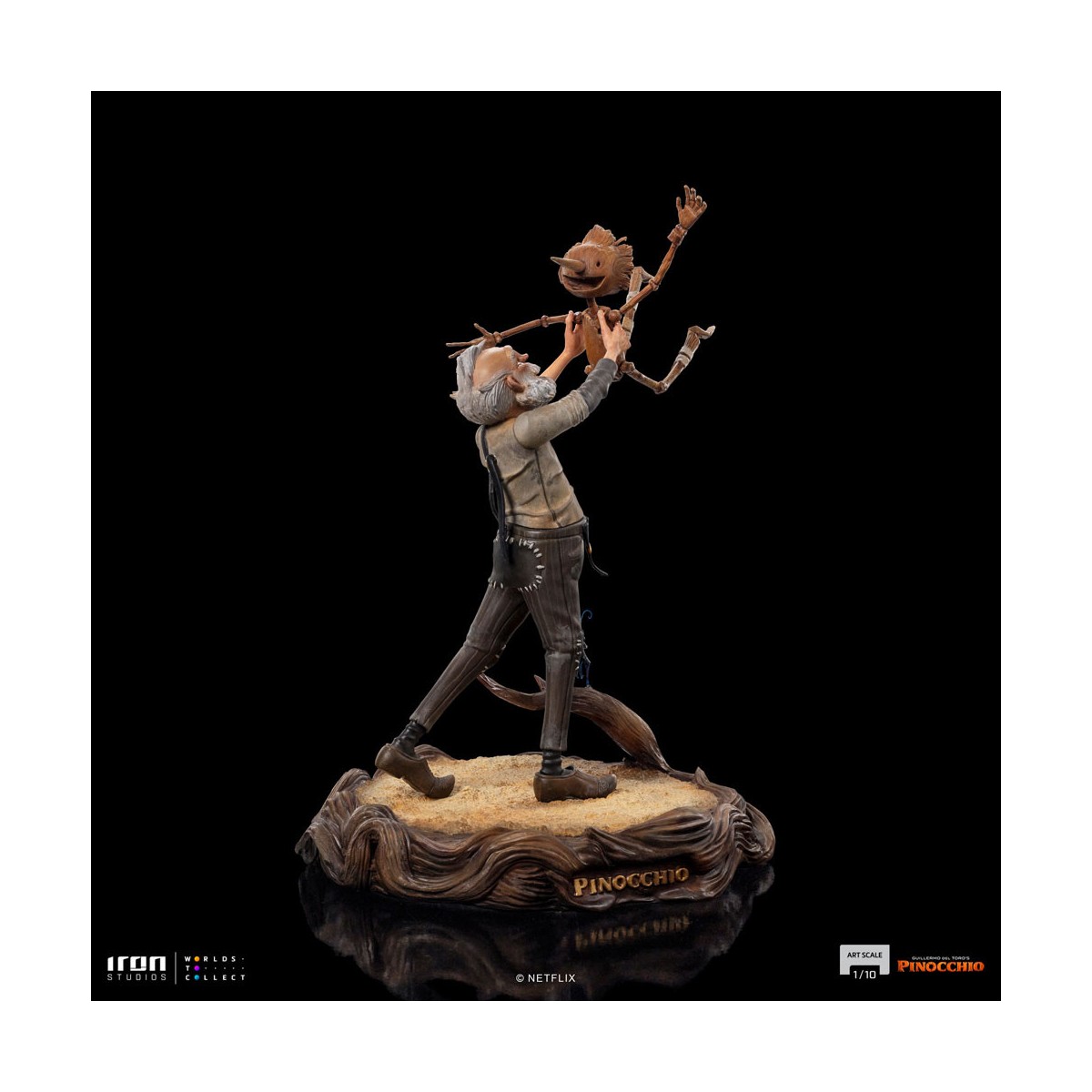 Iron Studios - Gepeto e Pinocchio BDS Art Scale 1/10 - Pinocchio di Guillermo del Toro