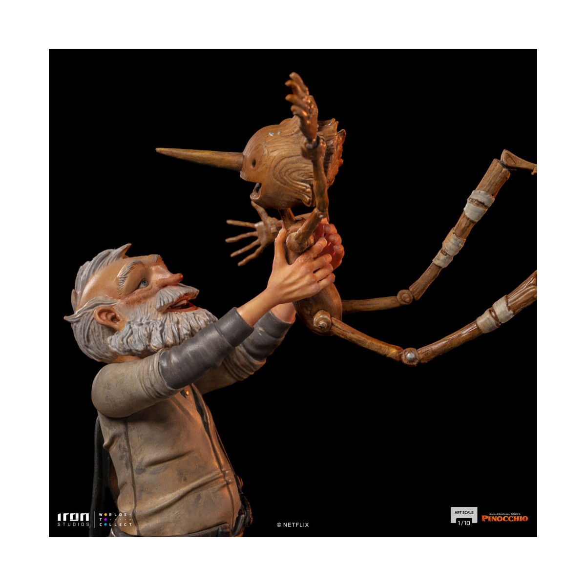 Iron Studios - Gepeto e Pinocchio BDS Art Scale 1/10 - Pinocchio di Guillermo del Toro