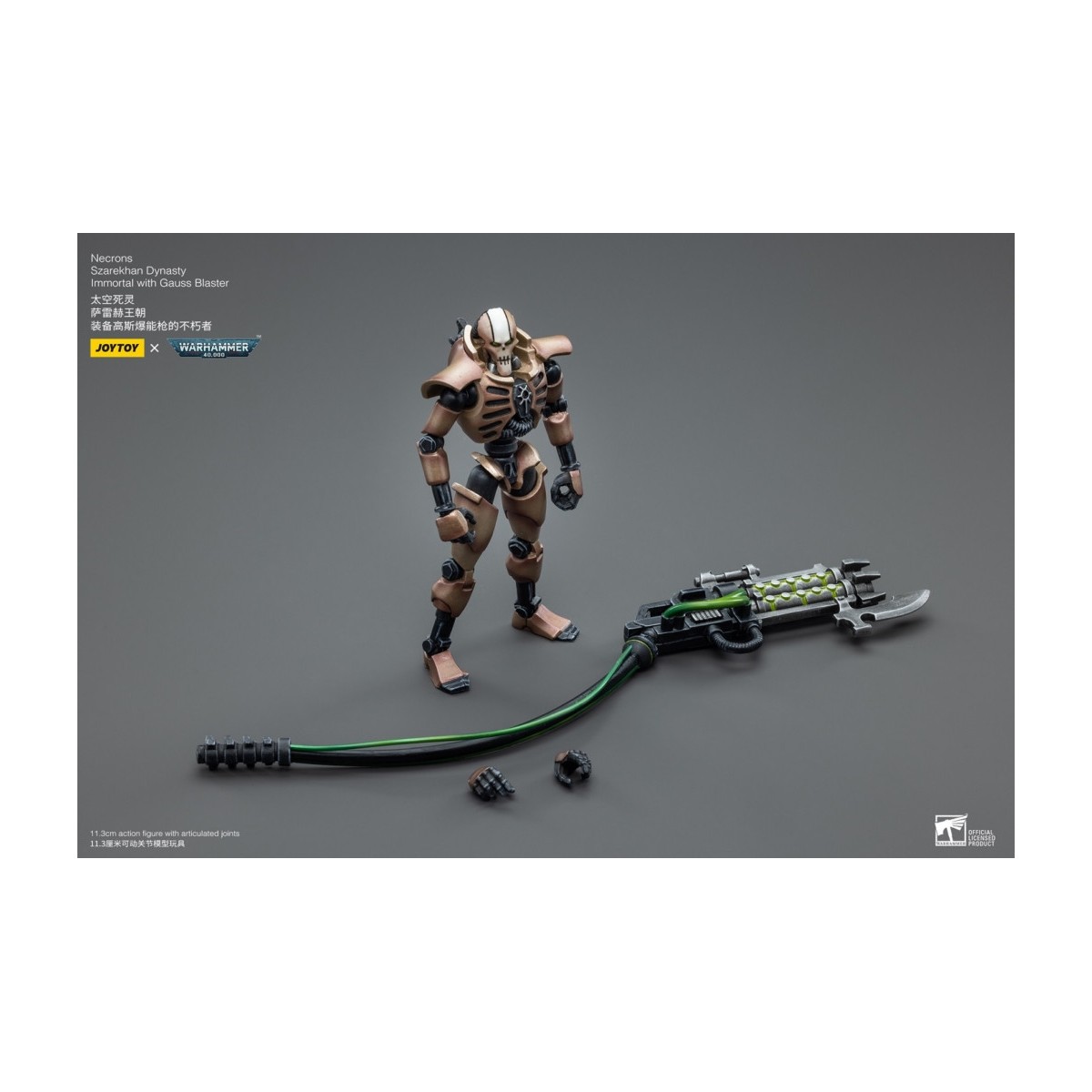 JoyToy Necrons - Necrons Szarekhan Dinastia Immortale con Gauss Blaster1/18 - Warhammer 40K