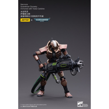 JoyToy Necrons - Necrons Szarekhan Dinastia Immortale con Carabina Tesla confezione da 1/18 - Warhammer 40K