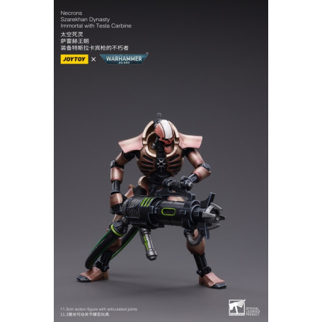 JoyToy Necrons - Necrons Szarekhan Dinastia Immortale con Carabina Tesla confezione da 1/18 - Warhammer 40K