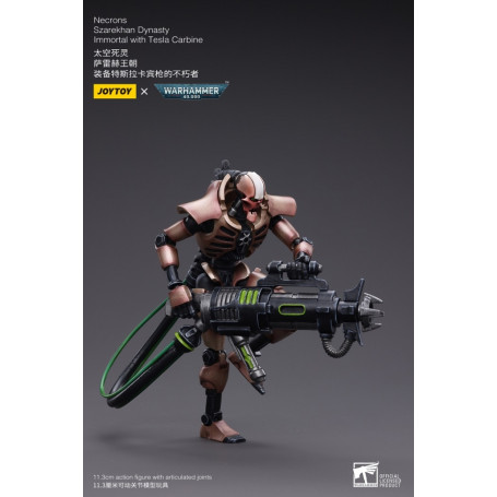 JoyToy Necrons - Necrons Szarekhan Dinastia Immortale con Carabina Tesla confezione da 1/18 - Warhammer 40K