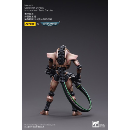 JoyToy Necrons - Necrons Szarekhan Dinastia Immortale con Carabina Tesla confezione da 1/18 - Warhammer 40K