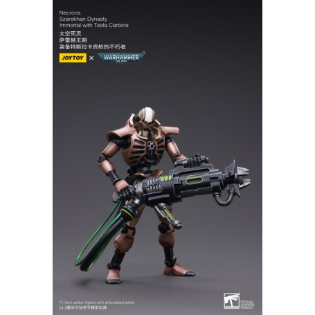 JoyToy Necrons - Necrons Szarekhan Dinastia Immortale con Carabina Tesla confezione da 1/18 - Warhammer 40K