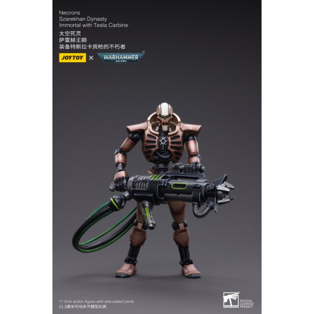 JoyToy Necrons - Necrons Szarekhan Dinastia Immortale con Carabina Tesla confezione da 1/18 - Warhammer 40K