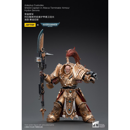 JoyToy Space Marines - Capitano di scudo dell'Adeptus Custodes in armatura Allarus Terminator Hydon Seronis 1/18 - Warhammer 40K
