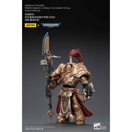 JoyToy Space Marines - Capitano di scudo dell'Adeptus Custodes in armatura Allarus Terminator Hydon Seronis 1/18 - Warhammer 40K