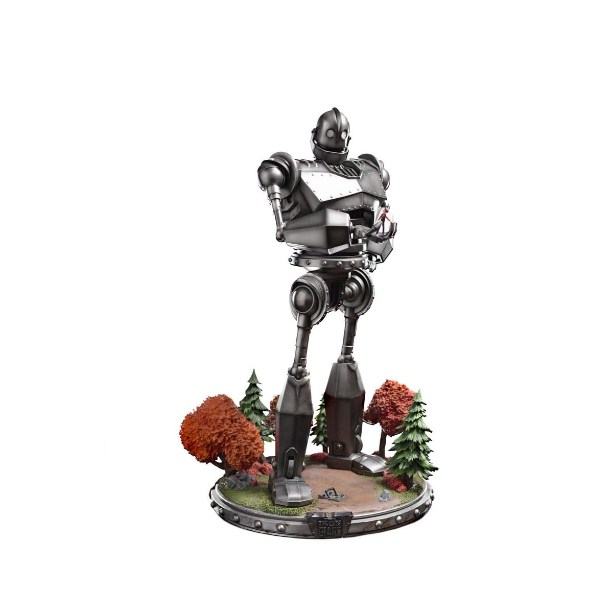 Iron Studios - Mezza scala artistica 1/20 - Statuetta del Gigante di Ferro e di Hogarth Hughes