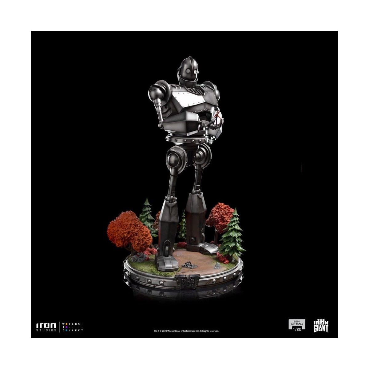 Iron Studios - Mezza scala artistica 1/20 - Statuetta del Gigante di Ferro e di Hogarth Hughes