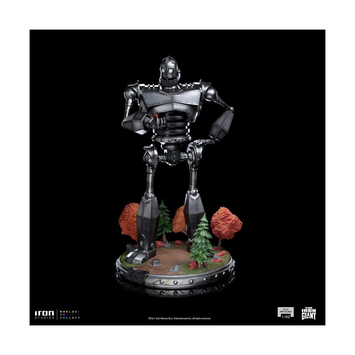 Iron Studios - Mezza scala artistica 1/20 - Statuetta del Gigante di Ferro e di Hogarth Hughes