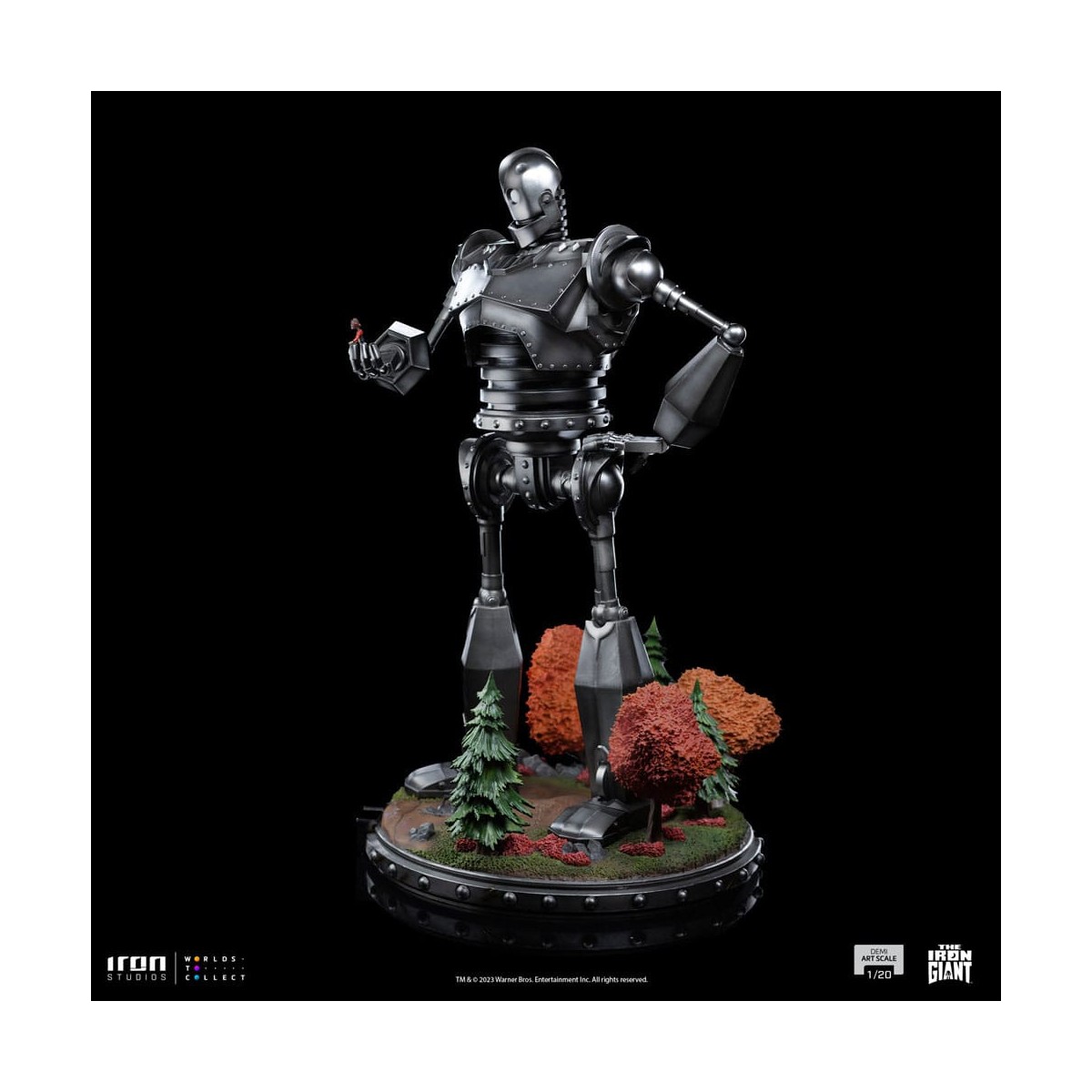 Iron Studios - Mezza scala artistica 1/20 - Statuetta del Gigante di Ferro e di Hogarth Hughes