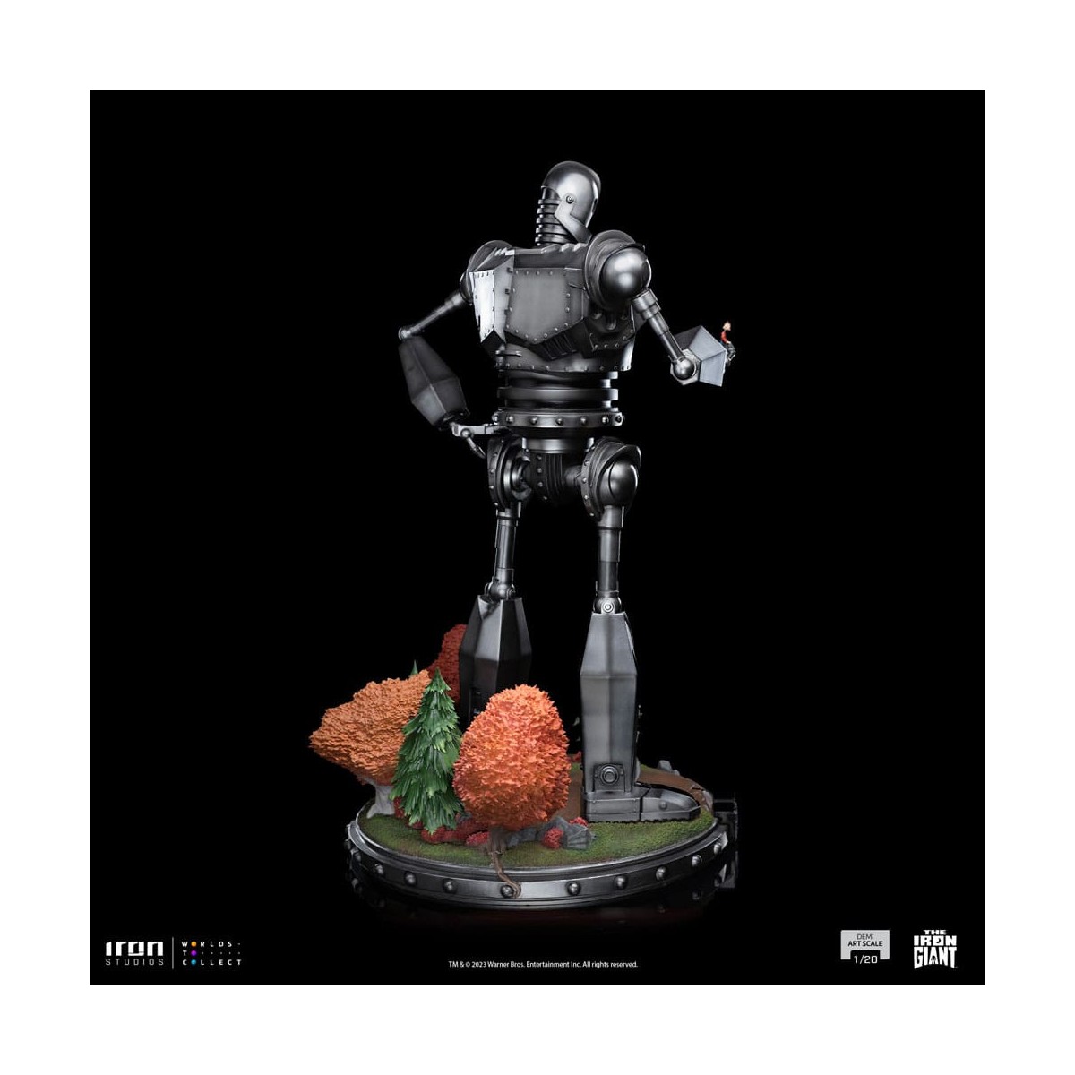Iron Studios - Mezza scala artistica 1/20 - Statuetta del Gigante di Ferro e di Hogarth Hughes