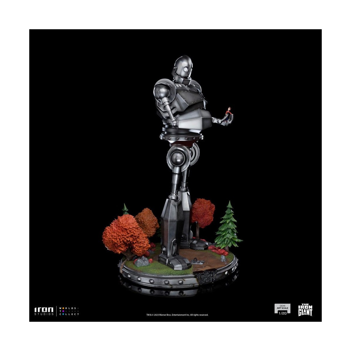 Iron Studios - Mezza scala artistica 1/20 - Statuetta del Gigante di Ferro e di Hogarth Hughes