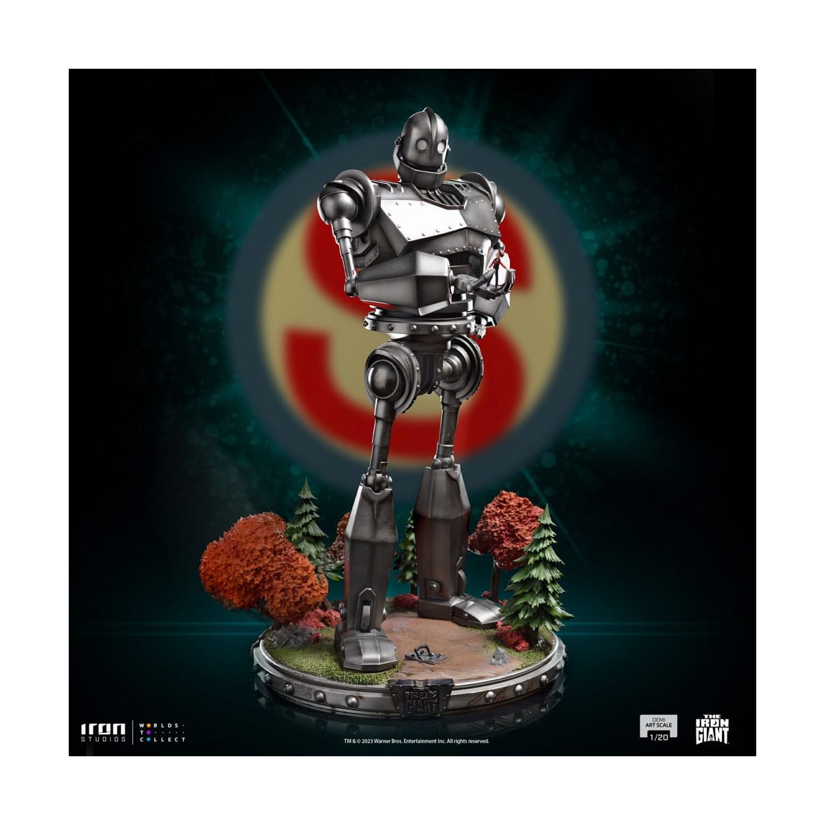 Iron Studios - Mezza scala artistica 1/20 - Statuetta del Gigante di Ferro e di Hogarth Hughes
