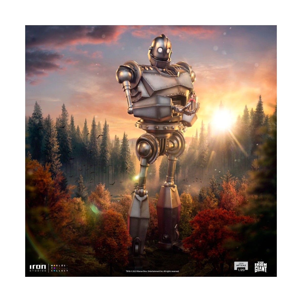 Iron Studios - Mezza scala artistica 1/20 - Statuetta del Gigante di Ferro e di Hogarth Hughes