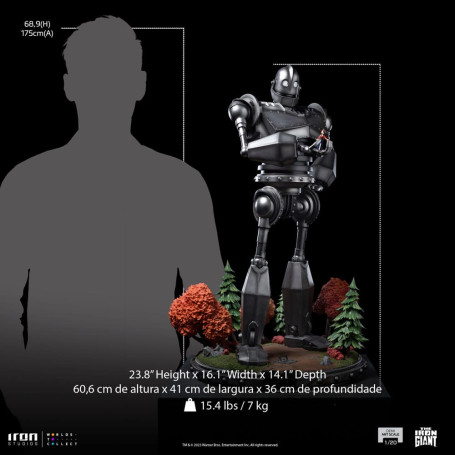 Iron Studios - Mezza scala artistica 1/20 - Statuetta del Gigante di Ferro e di Hogarth Hughes