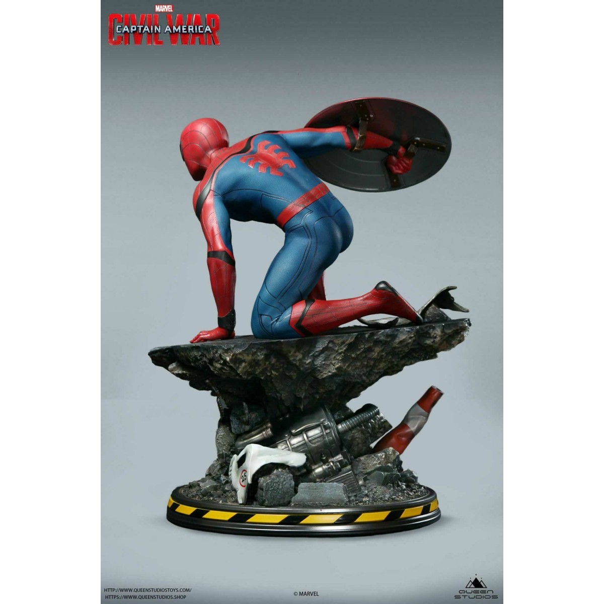 Queen Studios - Statua 1/4 di Spider-Man Edizione Regolare - Capitan America: Guerra Civile
