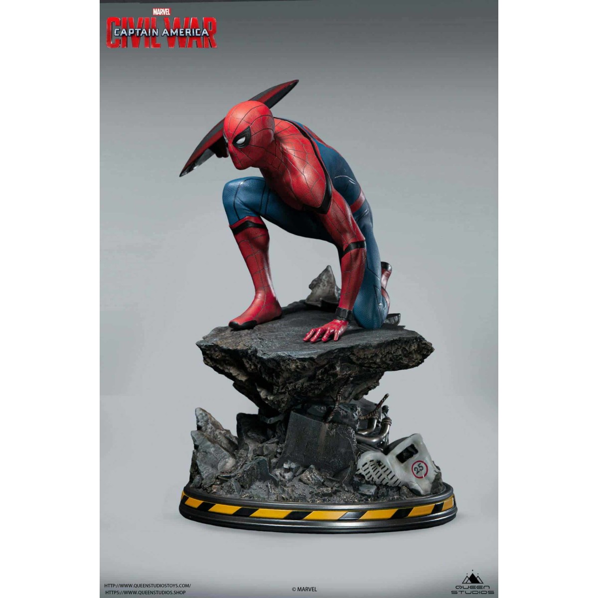Queen Studios - Statua 1/4 di Spider-Man Edizione Regolare - Capitan America: Guerra Civile