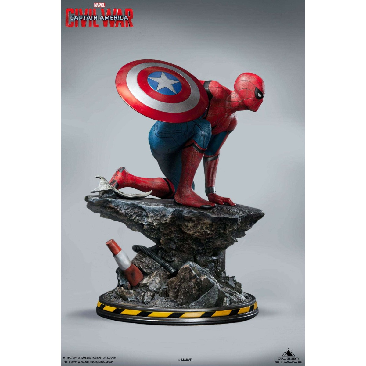 Queen Studios - Statua 1/4 di Spider-Man Edizione Regolare - Capitan America: Guerra Civile