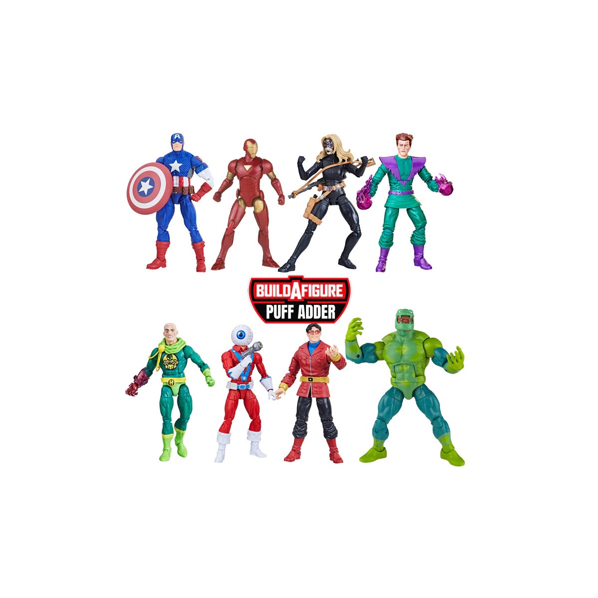 Marvel Legends - PUFF ADDER WAVE - Il fumetto classico dei Vendicatori - set di 7 figure