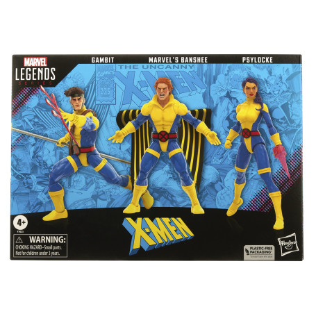 Serie Leggende Marvel - Uniforme di BANSHEE, GAMBIT e PSYLOCKE Jim Lee - The Uncanny X-Men 3 Pack
