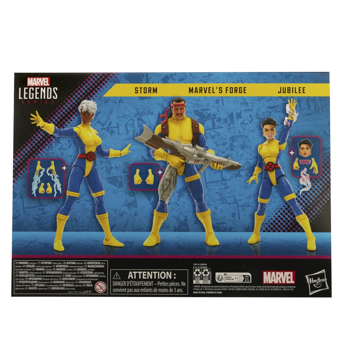Serie Leggende Marvel - Uniforme di FORGE, STORM e JUBILEE Jim Lee - The Uncanny X-Men 3 Pack