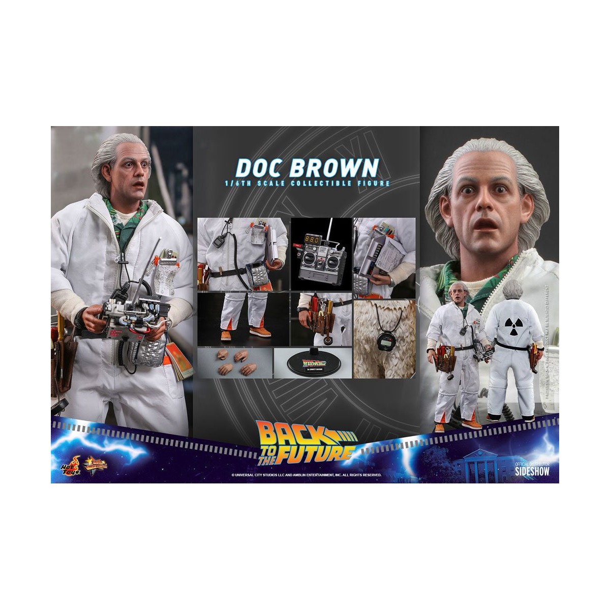 Hot Toys Ritorno al futuro Doc Brown, figura d'azione 1/6