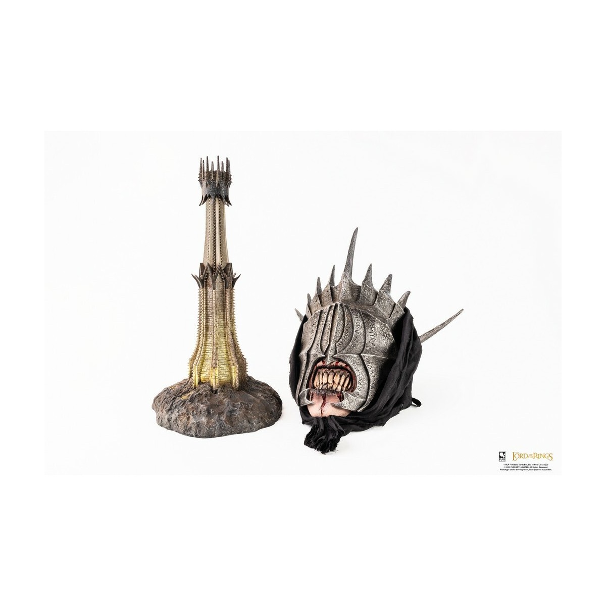 Pure Arts LOTR Bocca di Sauron in scala 1:1 Statua di maschera artistica - Il Signore degli Anelli Il Ritorno del Re